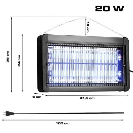 Elektriline putukapüüdja 2x10W/230V 100 m²