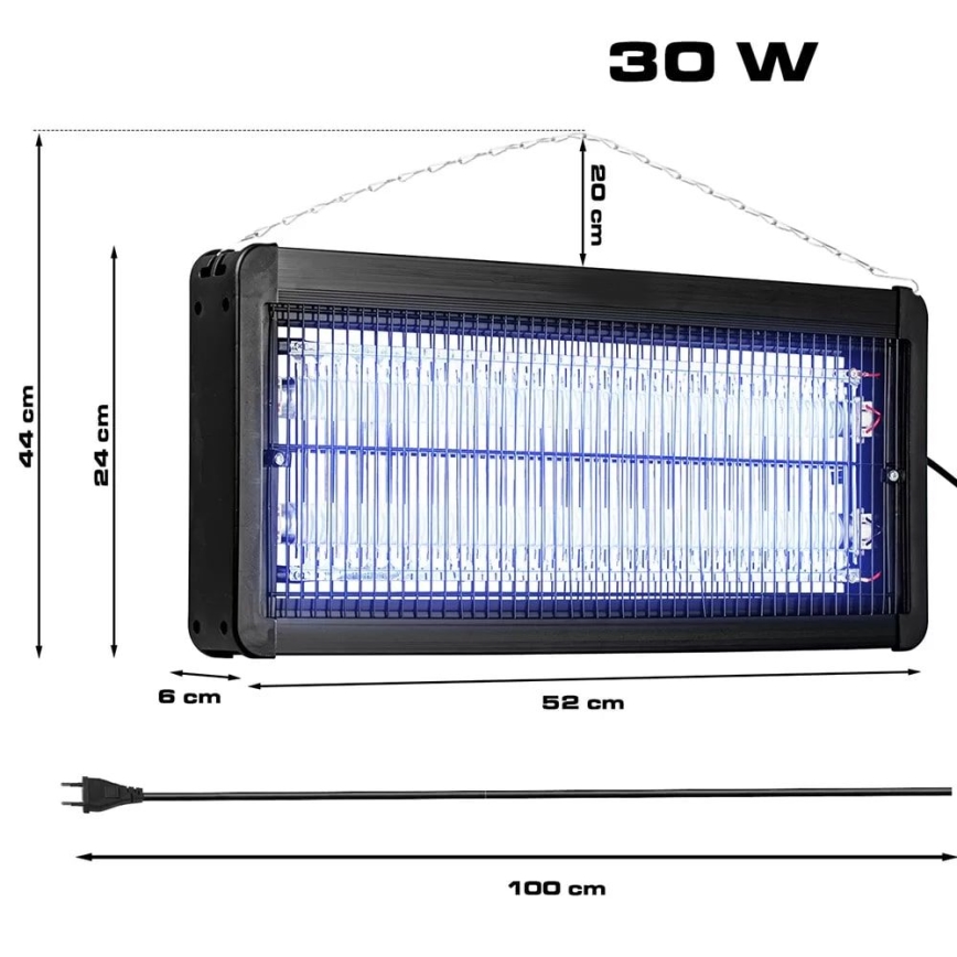 Elektriline putukapüüdja 2x15W/230V 120 m²