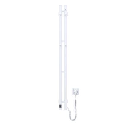 Elektriline rätikuhoidik koos termostaadiga SILOUETTE 187W/230V 120,6 cm IP44 valge parem kandiline