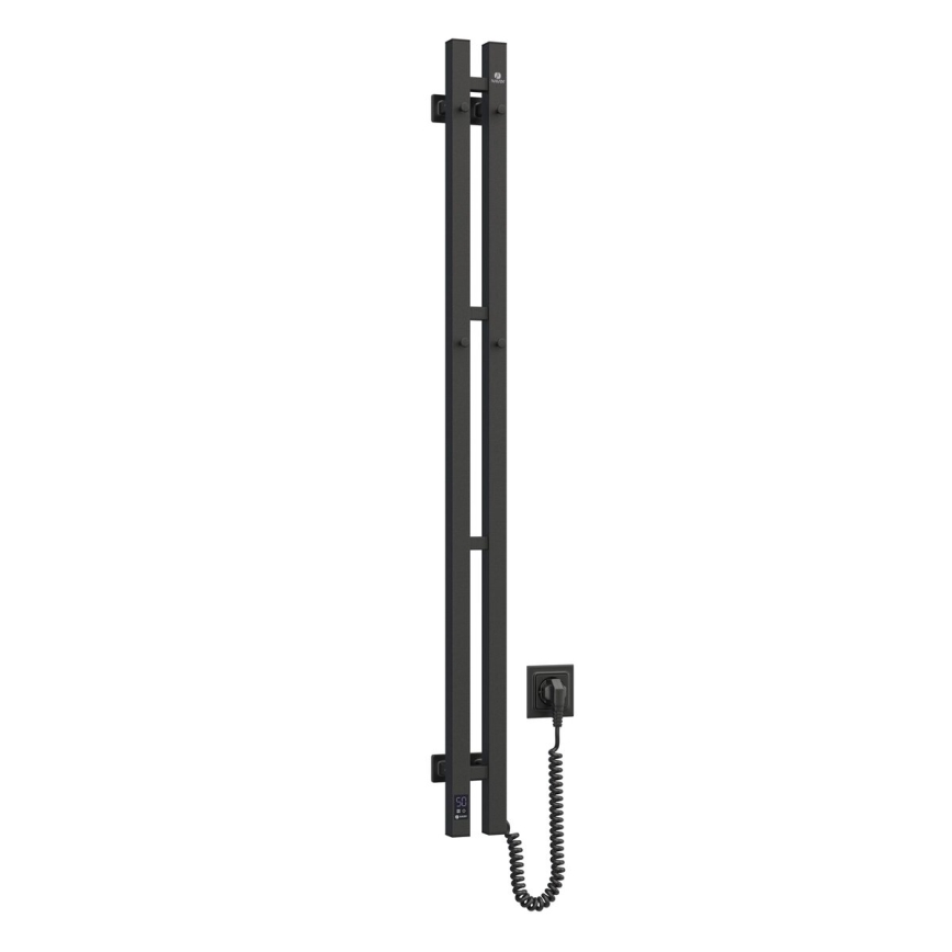 Elektriline rätikuhoidik koos termostaadiga SILOUETTE 187W/230V 120,6 cm IP44 must parem kandiline