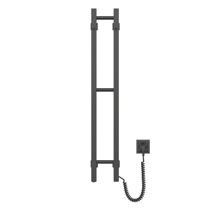 Elektriline rätikuhoidik SILOUETTE 187W/230V 101,1 cm IP44 must parem kandiline