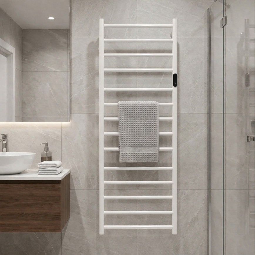 Elektriline rätikuivati 45x132 cm 180W roostevaba/valge