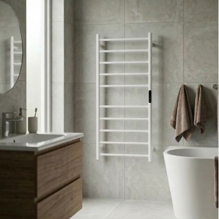 Elektriline rätikuivati 45x96 cm 130W roostevaba teras/valge