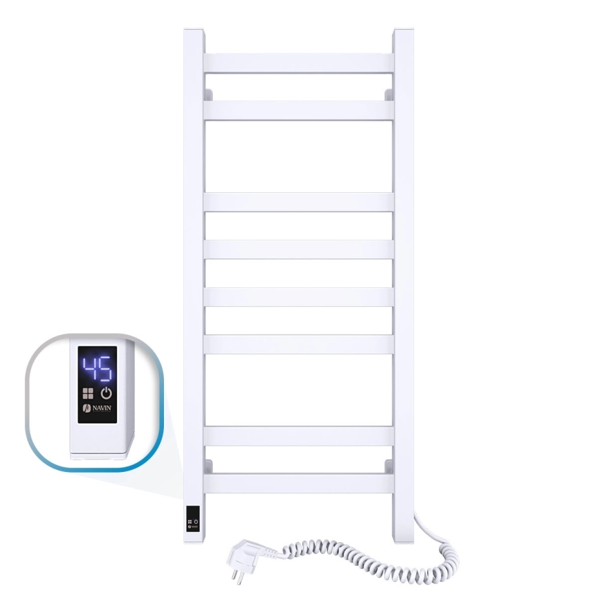 Elektriline rätikuivati termostaadiga AVANGARD 105W 80x36 cm  valge parempoolne