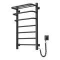 Elektriline rätikuivati termostaadiga FORTIS 155W 80x48 cm  must parempoolne