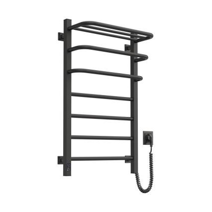 Elektriline rätikuivati termostaadiga FORTIS 155W 80x48 cm  must parempoolne