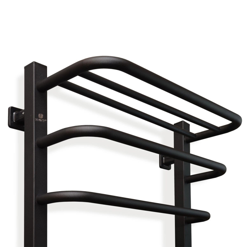 Elektriline rätikuivati termostaadiga FORTIS 155W 80x48 cm  must parempoolne