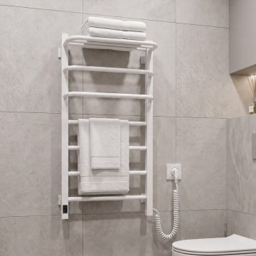 Elektriline rätikuivati termostaadiga FORTIS 155W 80x48 cm valge parempoolne