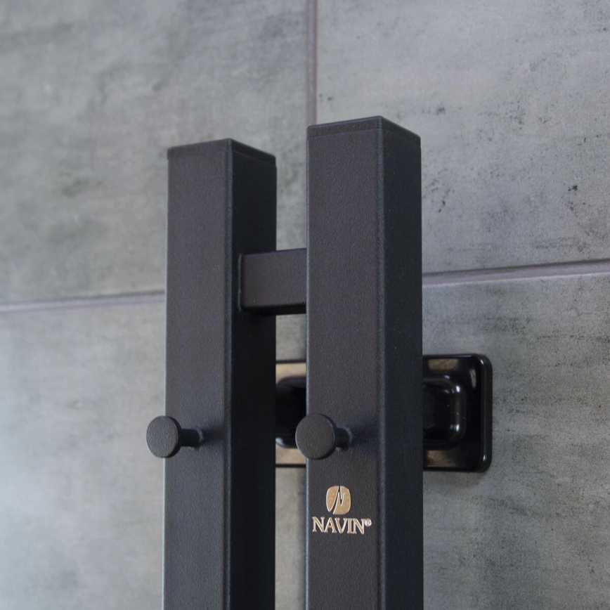 Elektriline rätikuivati termostaadiga SILOUETTE 70W 120x9 cm must parempoolne