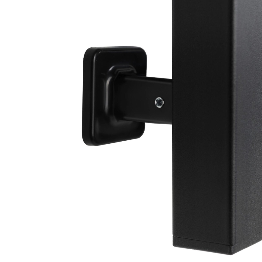 Elektriline rätikuivati termostaadiga SILOUETTE 70W 120x9 cm must parempoolne