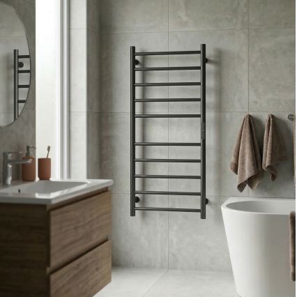 Elektriline rätikukuivati 45x96 cm 130W roostevaba teras/must