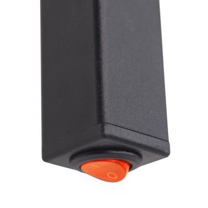 Elektriline rätikukuivati SILOUETTE 46W 100x16 cm must, parempoolne