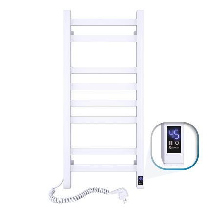 Elektriline rätikukuivati termostaadiga AVANGARD 105W 80x36 cm valge, vasakpoolne