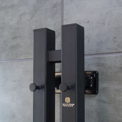 Elektriline rätikukuivati termostaadiga SILOUETTE 106W 150x9 cm must parempoolne