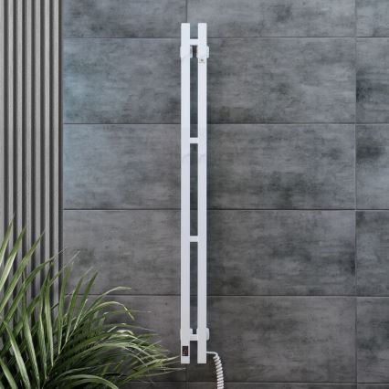 Elektriline rätikukuivati termostaadiga SILOUETTE 106W 150x9cm valge parempoolne