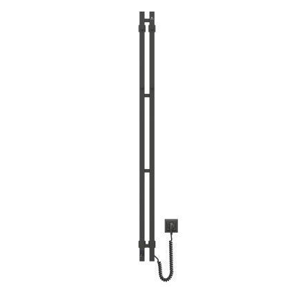 Elektriline rätikuivati termostaadiga SILOUETTE 200W/230V 150,6cm IP44 must parempoolne