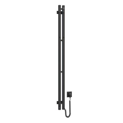 Elektriline rätikuivati termostaadiga SILOUETTE 200W/230V 150,6cm IP44 must parempoolne