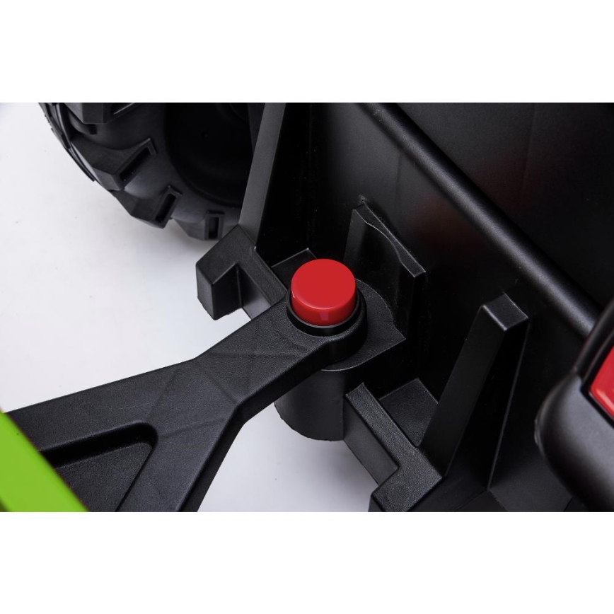 Elektriline traktor koos haagisega 2x30W/7000 mAh must/roheline + kaugjuhtimispult