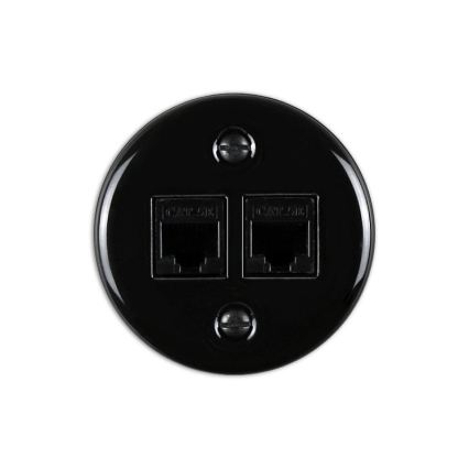 Elhard - keraamiline retro andmepesa 2×RJ45 must