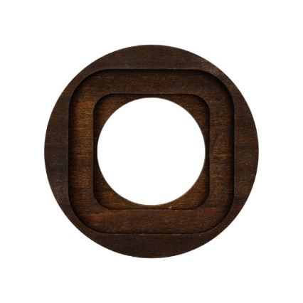 Elhard - lihtne retrostiilis puidust raam, tume puit
