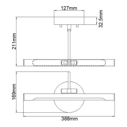 Elstead ALTON-PL-S-BB -LED Pildivalgusti ALTON LED/6W/230V kuldne