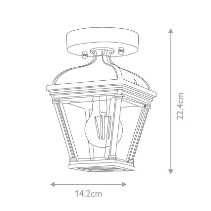 Elstead - Välistingimustele sobiv laevalgusti BAYVIEW 1xE27/60W/230V IP44 must