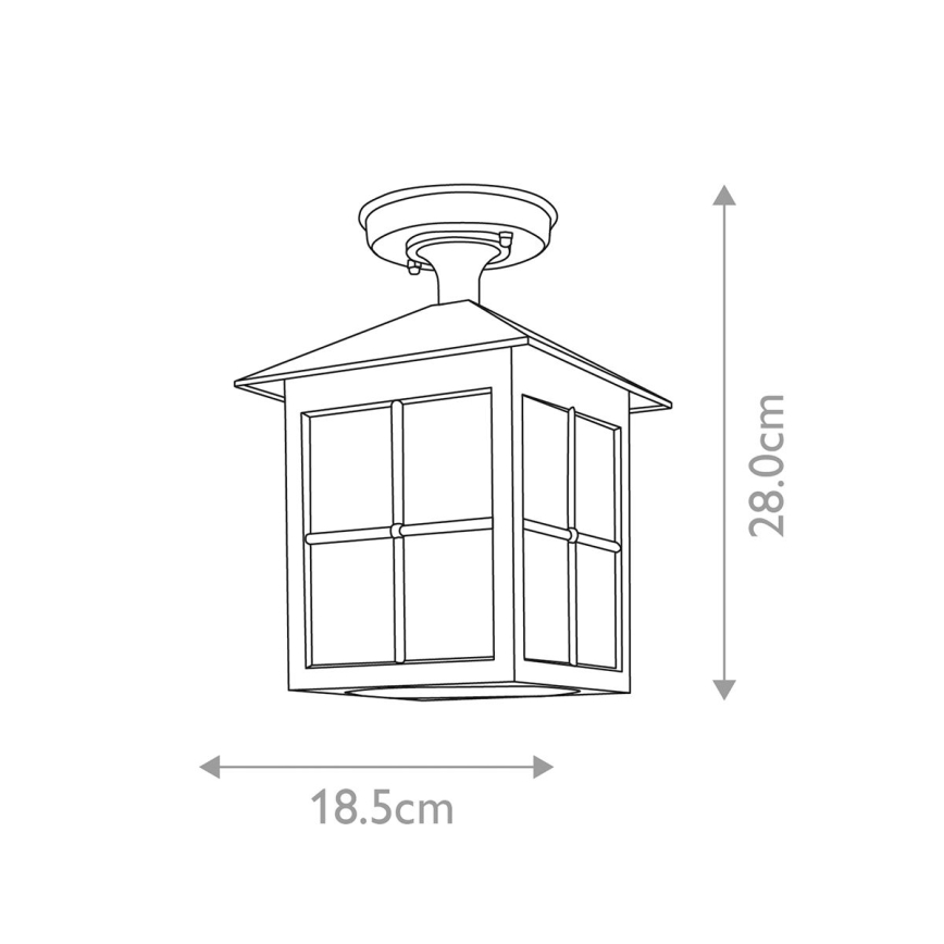 Elstead BL18A-BLACK - Väli kinnitatav lühter WINCHESTER 1xE27/100W/230V IP43