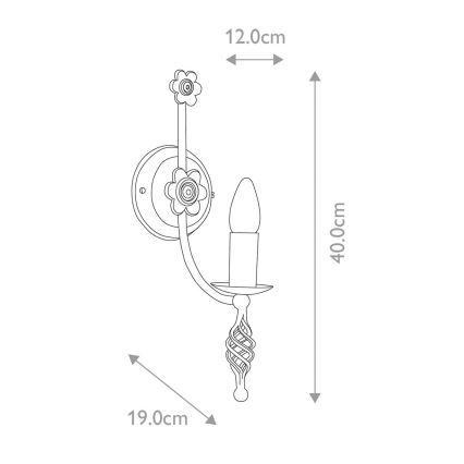 Elstead - Seinavalgusti BELFRY 1xE14/60W/230V
