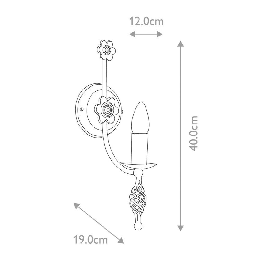 Elstead - Seinavalgusti BELFRY 1xE14/60W/230V