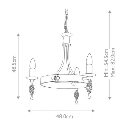 Elstead - Lühter BELFRY 3xE14/60W/230V