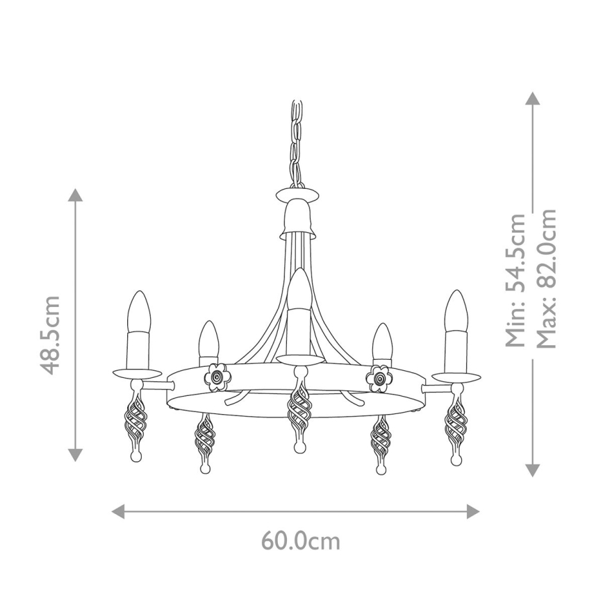 Elstead - Lühter BELFRY 5xE14/60W/230V