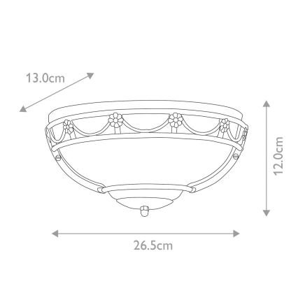 Elstead - Seinavalgusti CARISBROOKE 1xE27/60W/230V
