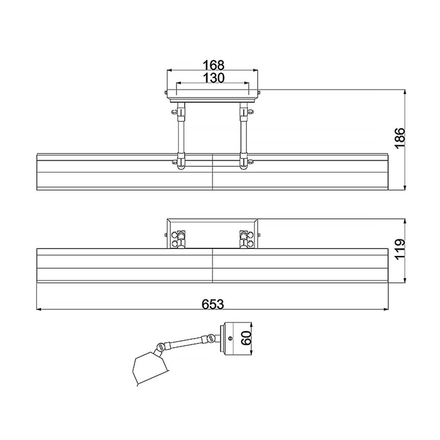 Elstead - pildivalgusti CHAWTON 4xE14/40W/230V läikiv kroom