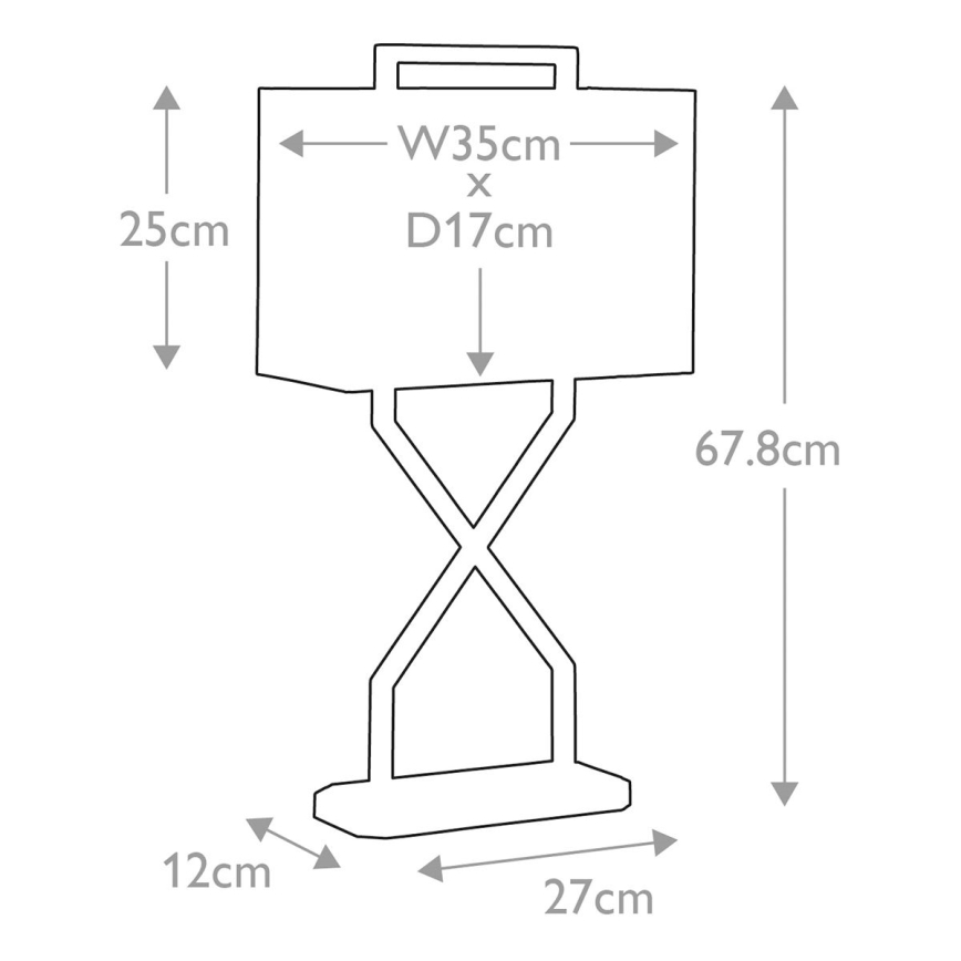 Elstead - Laualamp CROSS 1xE27/60W/230V kuldne/valge