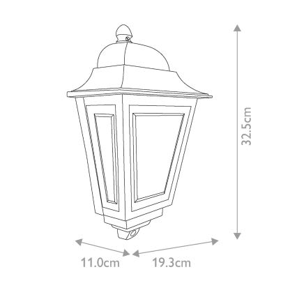 Elstead - välisseinale mõeldud seinalamp DECO LANE 1xE27/60W/230V IP44 must
