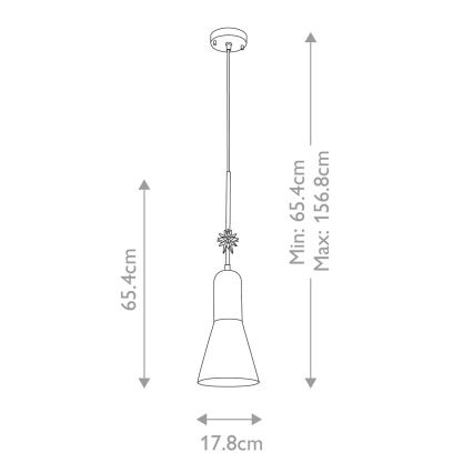 Elstead - Lühter ETOILE 1xE27/60W/230V d. 17,8 cm must