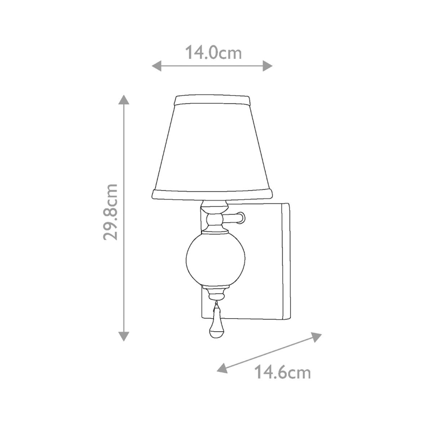 Elstead FE-ARGENTO1 - Seinavalgusti ARGENTO 1xE14/60W/230V