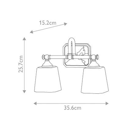 Elstead FE-CONCORD2-BATH - LED Seinavalgusti vannituppa CONCORD 2xG9/3W/230V IP44