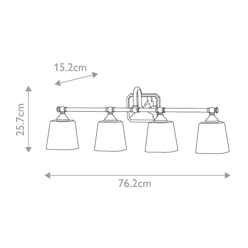 Elstead FE-CONCORD4-BATH - LED Seinavalgusti vannituppa CONCORD 4xG9/3W/230V IP44