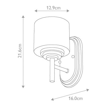 Elstead FE-MALIBU1-BATH - LED Seinavalgusti vannituppa MALIBU 1xG9/3W/230V IP44