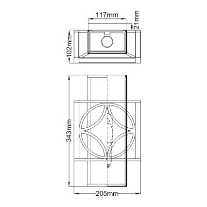 Elstead FE-REMY1 - Seinavalgusti REMY 1xE14/60W/230V