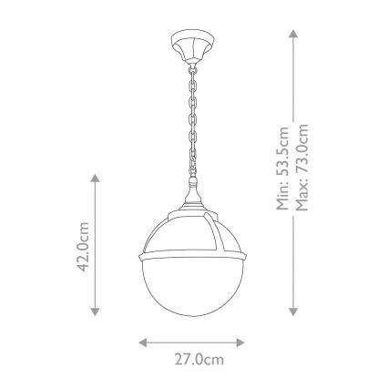 Elstead - Välilühter GLENBEIGH 1xE27/60W/230V IP44