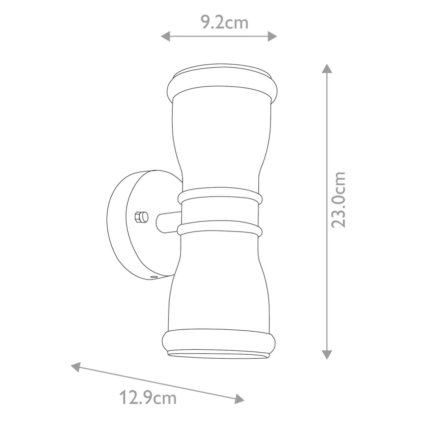 Elstead GZH-MALV - LED Väli seinavalgusti MALVERN 2xGU10/7W/230V IP44