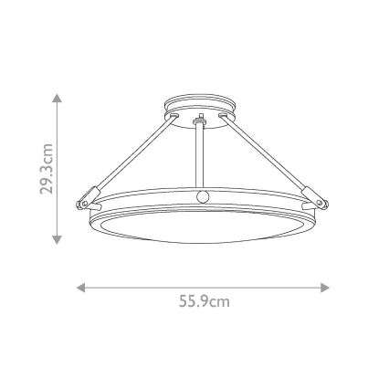 Elstead HK-COLLIER-SF-M - Pinnale kinnitatav lühter COLLIER 4xE14/60W/230V