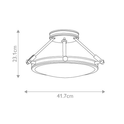 Elstead HK-COLLIER-SF-S - Pinnale kinnitatav lühter COLLIER 3xE14/60W/230V