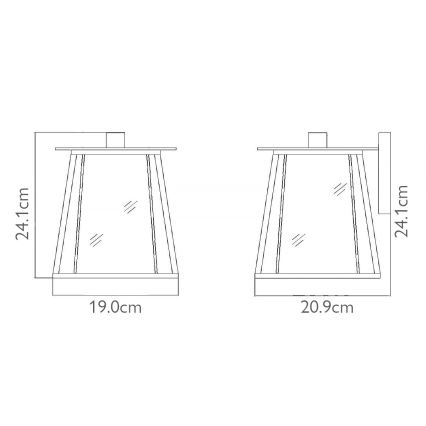 Elstead HK-WALKER2-S - Väli seinavalgusti WALKER 1xE27/100W/230V IP44