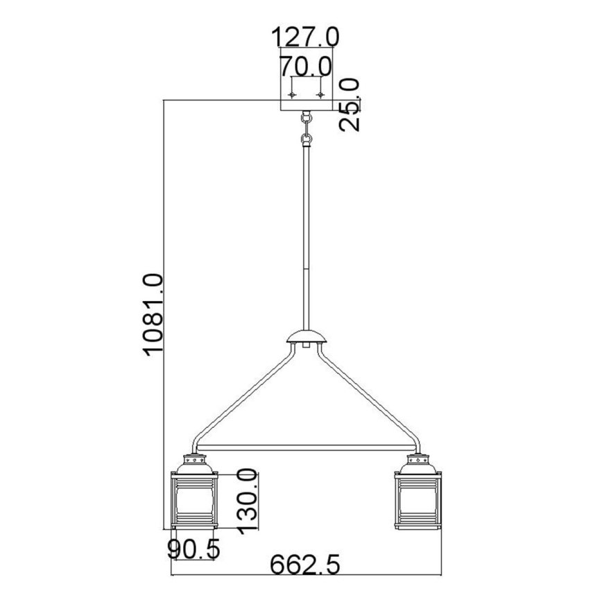 Elstead KL-ASHLANDBAY-5P - Välilühter ASHLAND 5xE27/60W/230V IP44