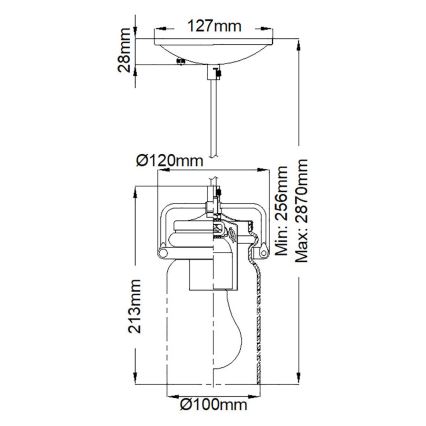 Elstead KL-BRINLEY-MP-NI - Lühter BRINLEY 1xE27/60W/230V matt kroom