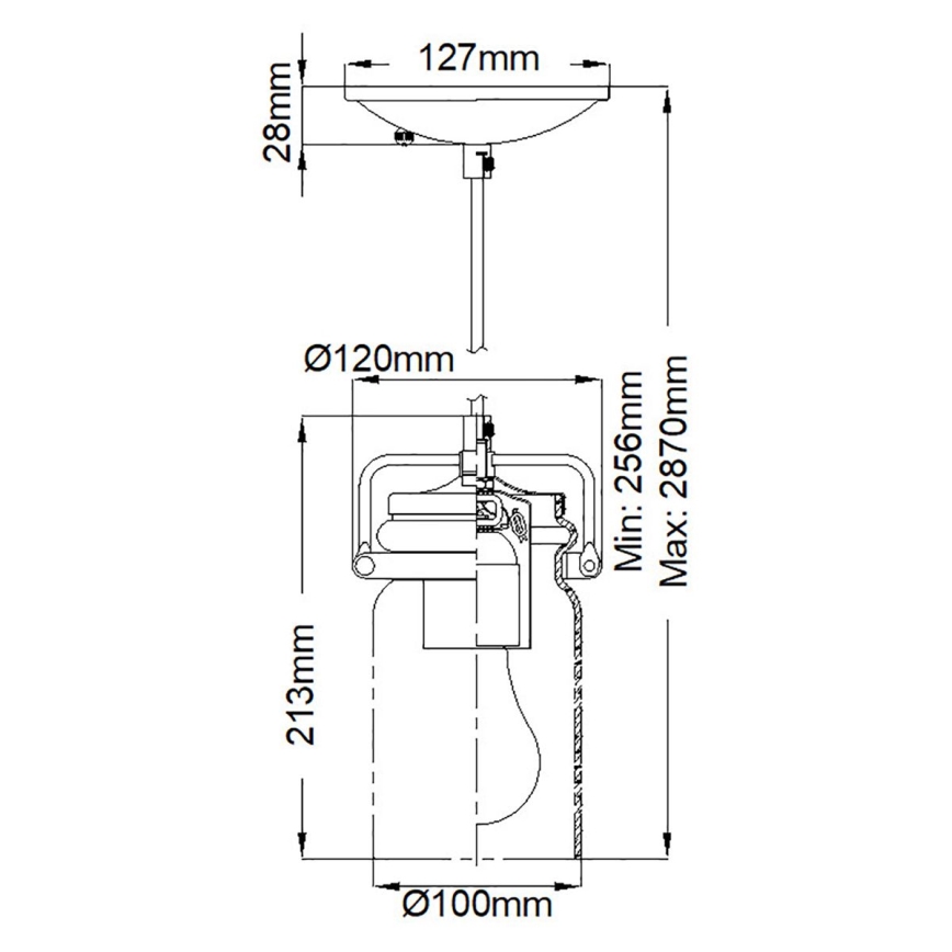 Elstead KL-BRINLEY-MP-OZ - Lühter BRINLEY 1xE27/60W/230V antratsiit