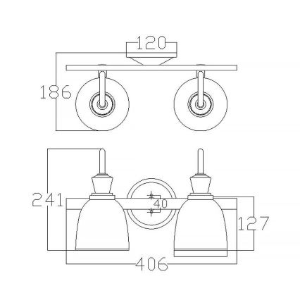 Elstead KL-CORA2-BATH - LED Seinavalgusti vannituppa CORA 2xG9/3W/230V IP4